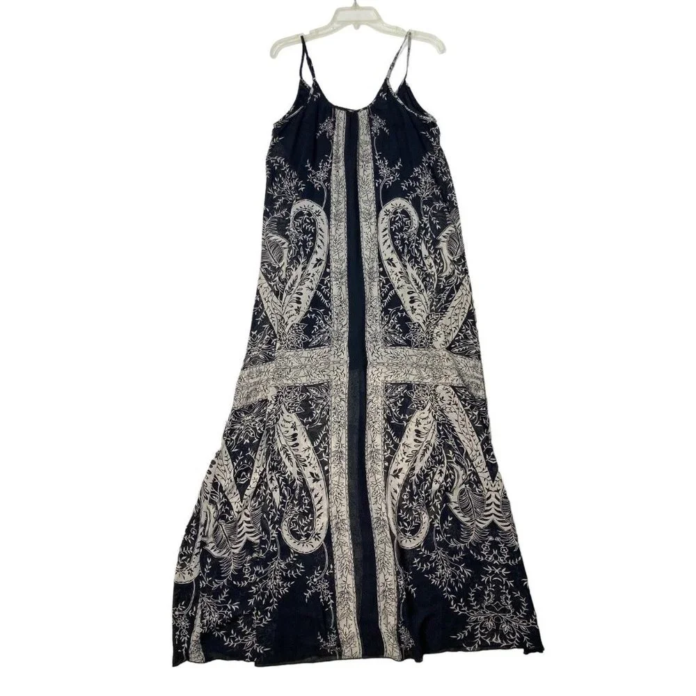 *New Express Sleeveless Maxi Dress Womens Size Small Black Floral Vacation Beach - Picture 3 of 6